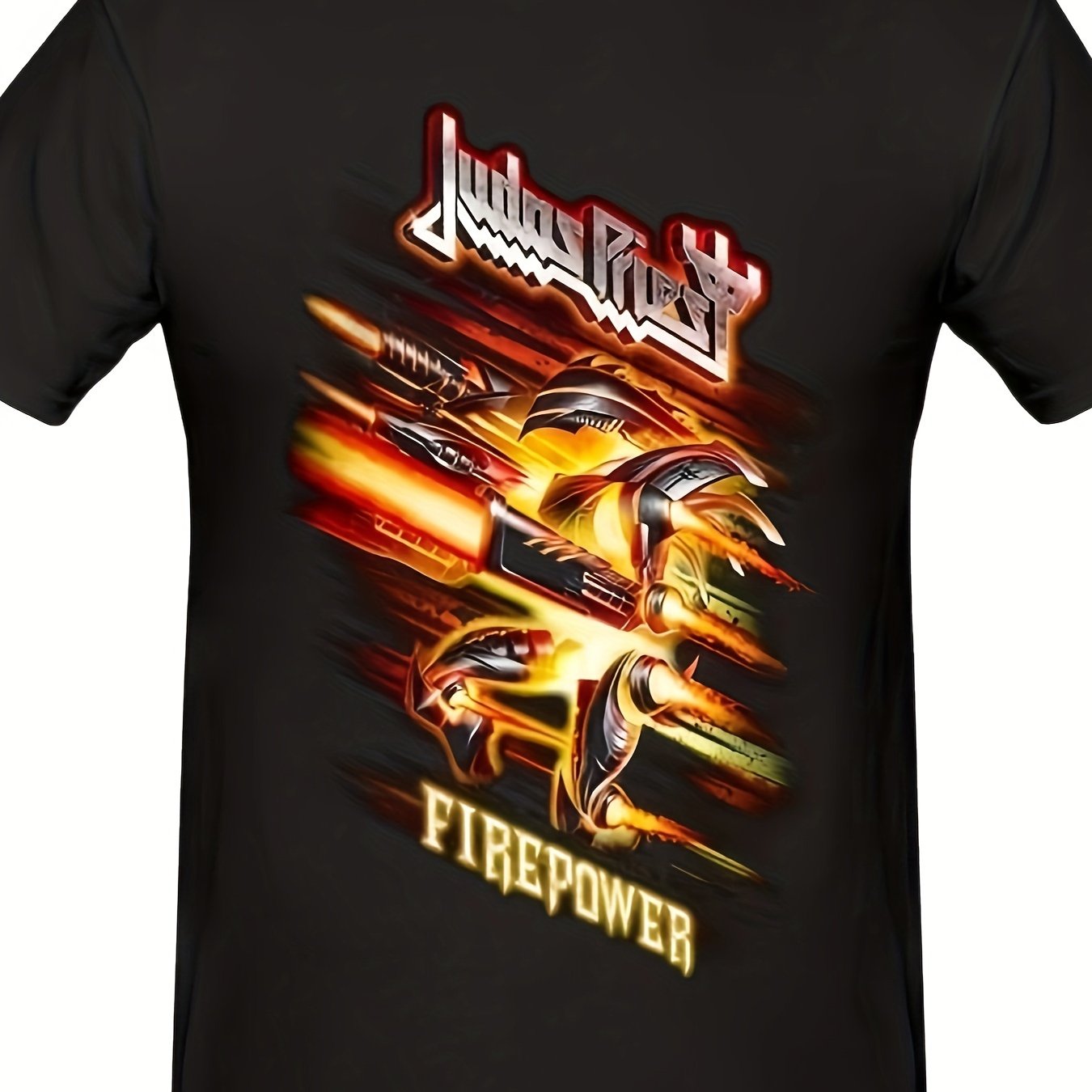 Judas Priest Official Men's Cotton T-Shirt – Classic Short-Sleeved Round Neck Tee - Premium T-shirt from Lizard Vigilante - Just $25.99! Shop now at Lizard Vigilante