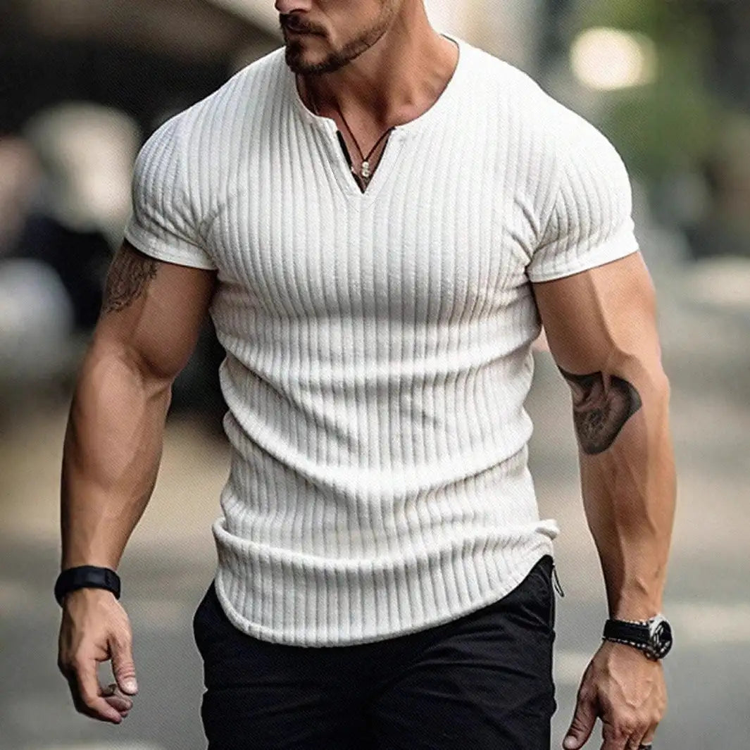 Sports Slim-fitting Men's Short Sleeve