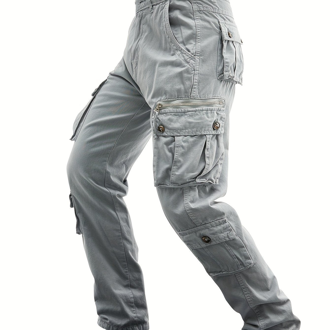 Men’s 8-Pocket Plus Size Cotton Tactical Cargo Pants – Outdoor Street Style Overalls - Premium trousers from Lizard Vigilante - Just $53.99! Shop now at Lizard Vigilante