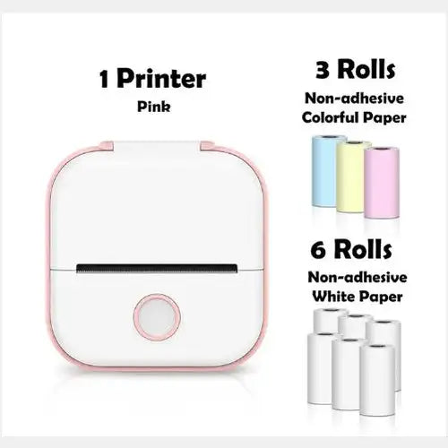 Portable Mini Printer for Students and Hobbyists, Bluetooth Thermal Label Printer