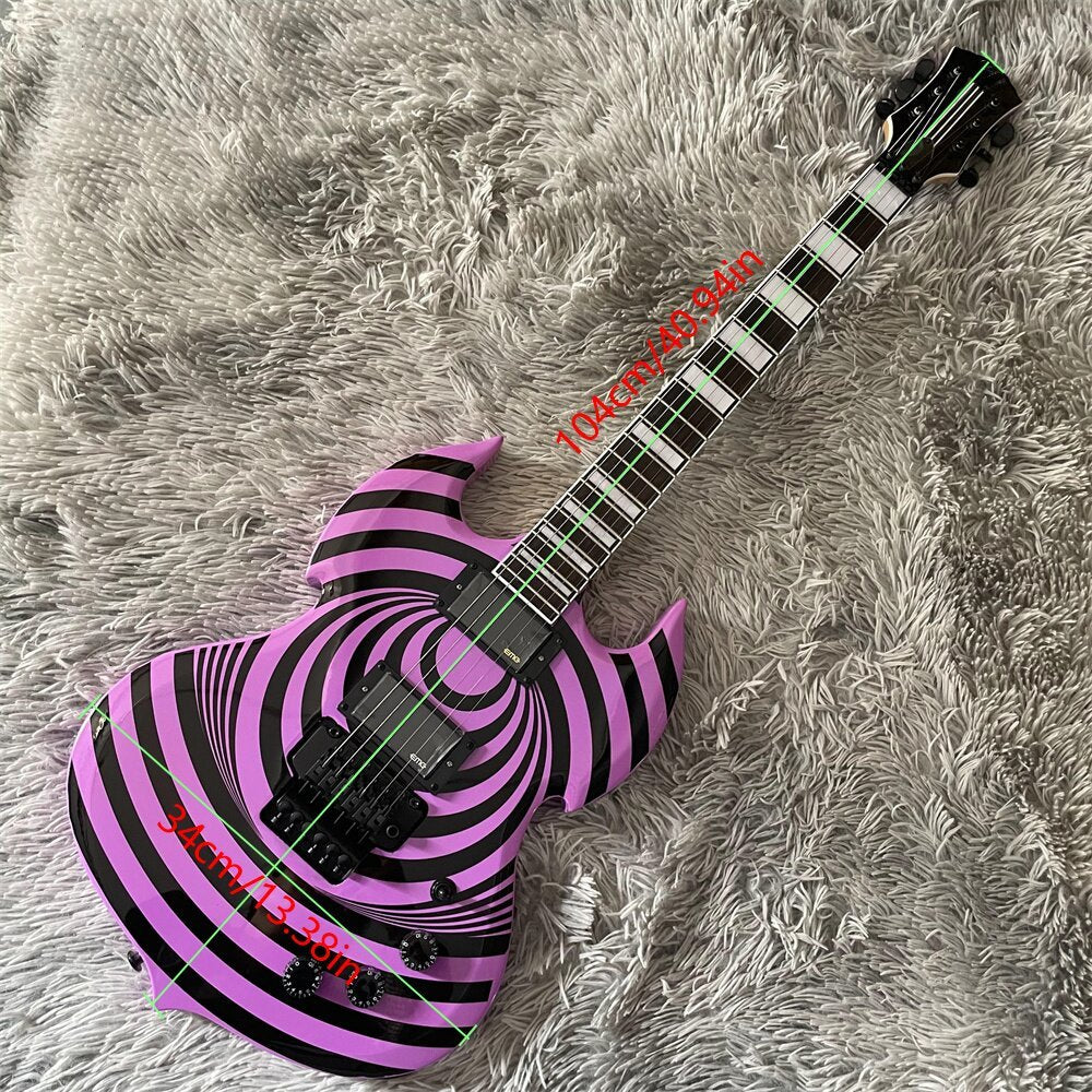 Zakk Barbarian Purple Electric Guitar – Maple Neck, 6 String, Mahogany Body, HH Pickups, Floyd Rose Bridge – Hot Sale, US Stock, Fast Shipping - Premium Electric guitar from Lizard Vigilante - Just $501.08! Shop now at Lizard Vigilante