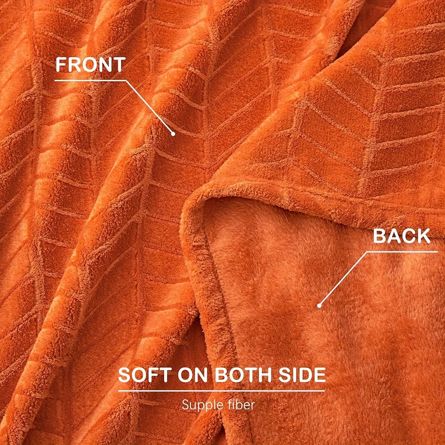 1pc Soft Fleece Throw Blanket, Lightweight Microfiber Chevron Pattern Blanket For Sofa, Couch, Bed - Fluffy Warm Cozy Decorative Blanket