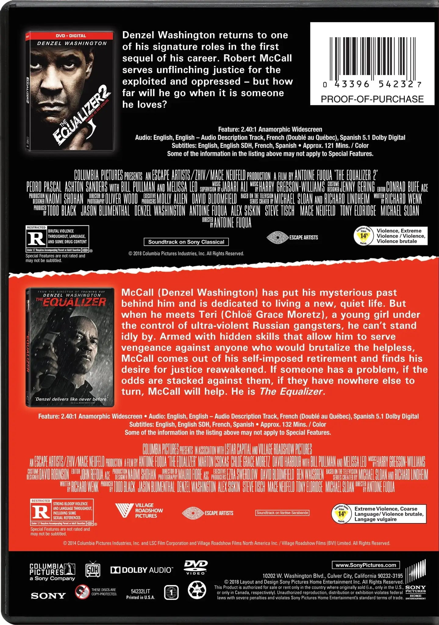 The Equalizer 2-Movie Collection (DVD + Digital Copy) (Walmart Exclusi