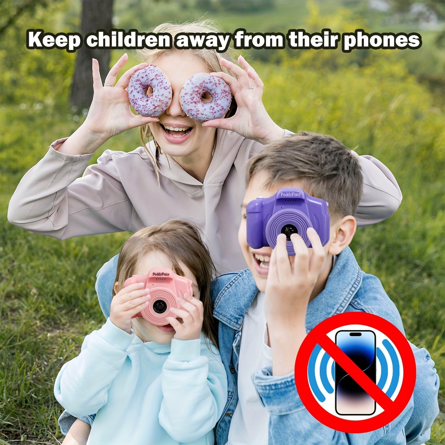 32G Kids Digital Camera - Portable, Long Lens, HD Video, Toddler-Friendly Design - Perfect Birthday, Festival, Christmas Gift for Little Photographers