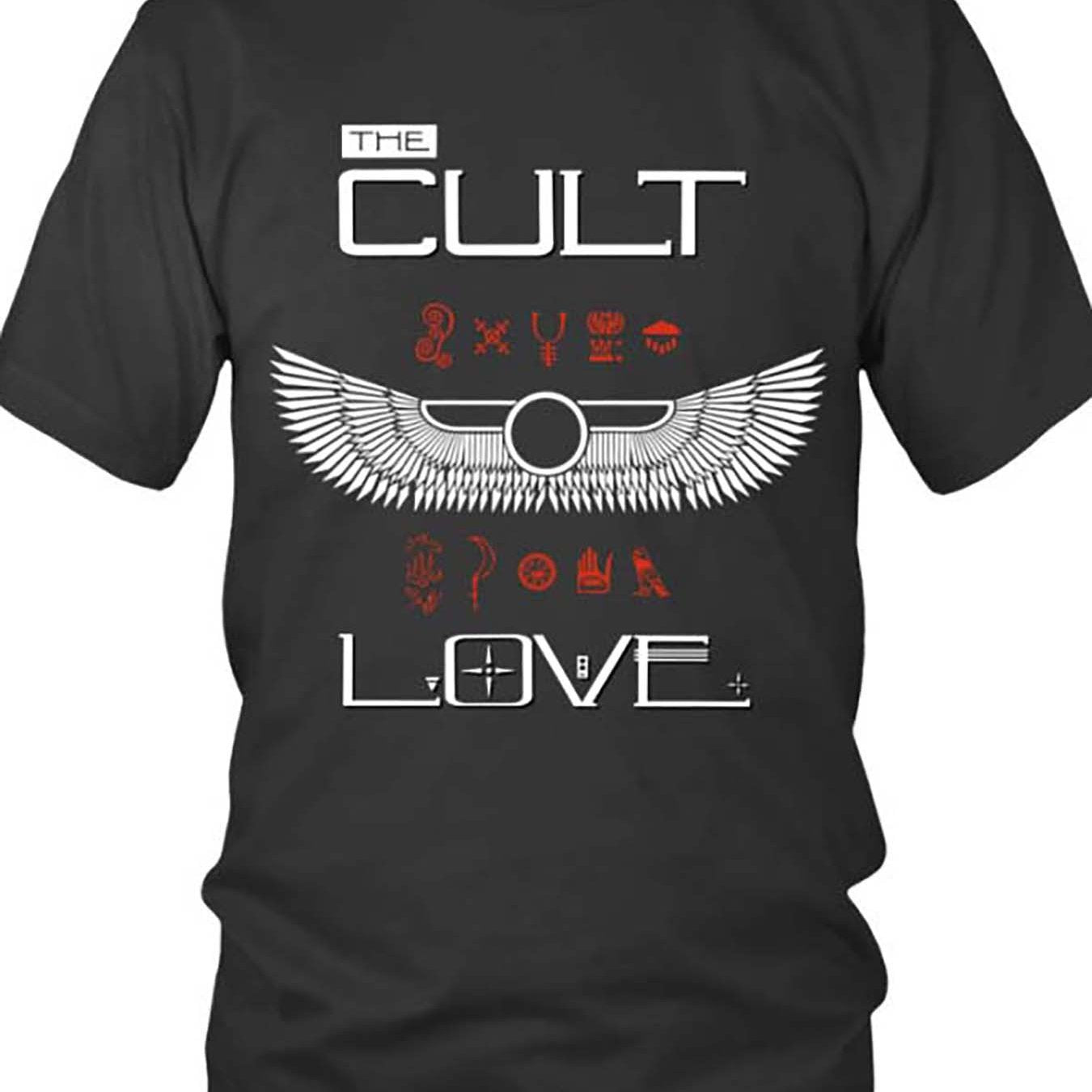 The Cult - Love Graphic T-Shirt for Men – Classic Black Short Sleeve Tee - Premium t-shirt from Lizard Vigilante - Just $26.99! Shop now at Lizard Vigilante