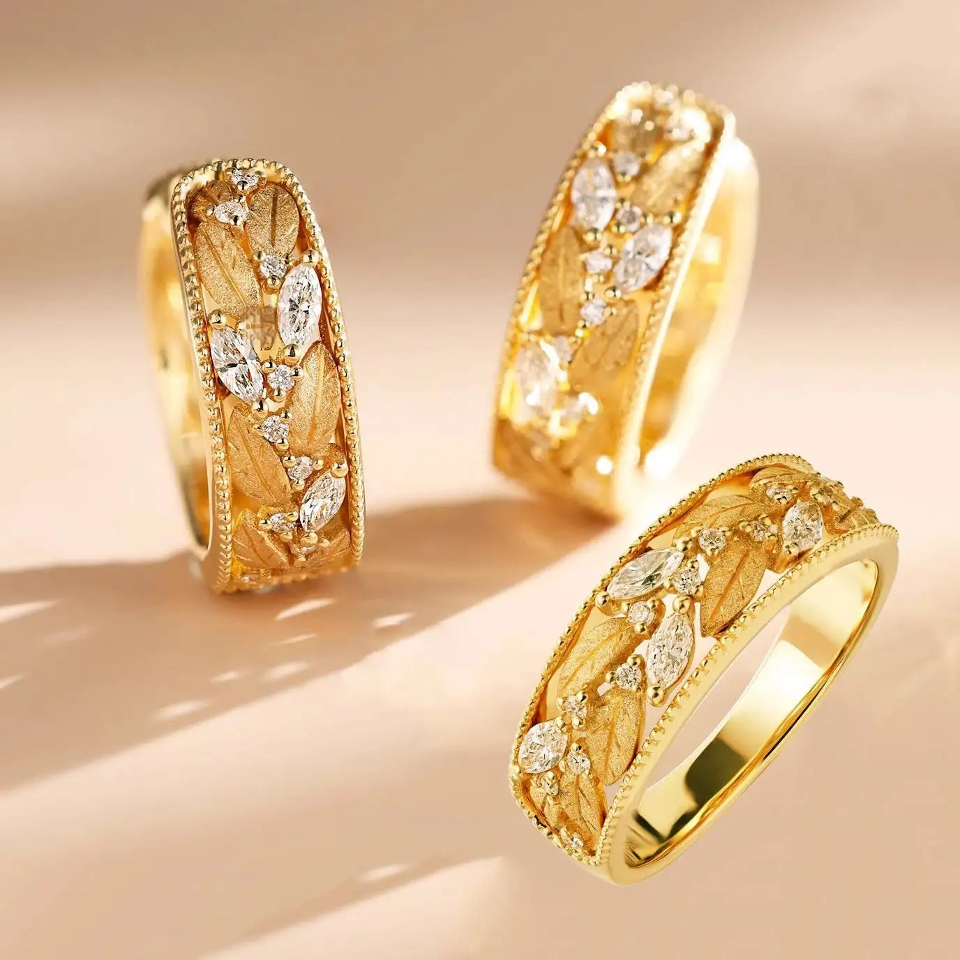 Retro Fashionable Horse Eye Diamond Laurel Earrings