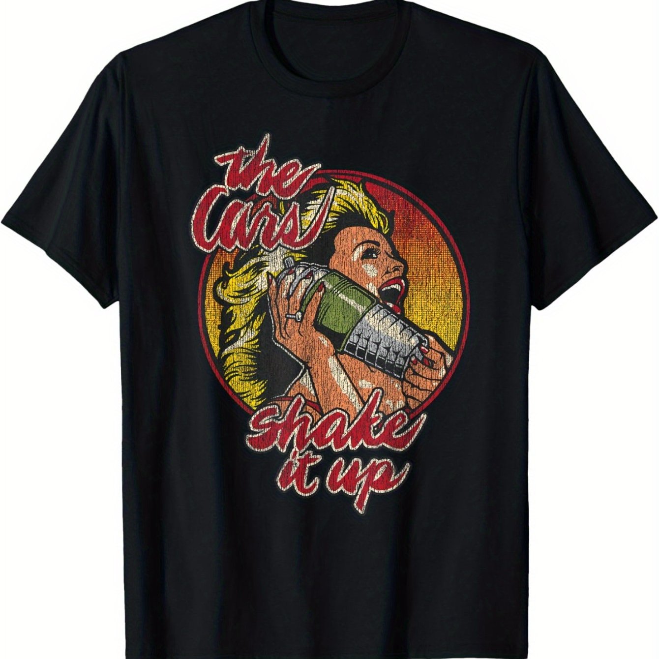 The Cars "Shake It Up" Graphic T-Shirt – 100% Cotton Crew Neck Tee for Men - Premium T-Shirt from Lizard Vigilante - Just $26.88! Shop now at Lizard Vigilante