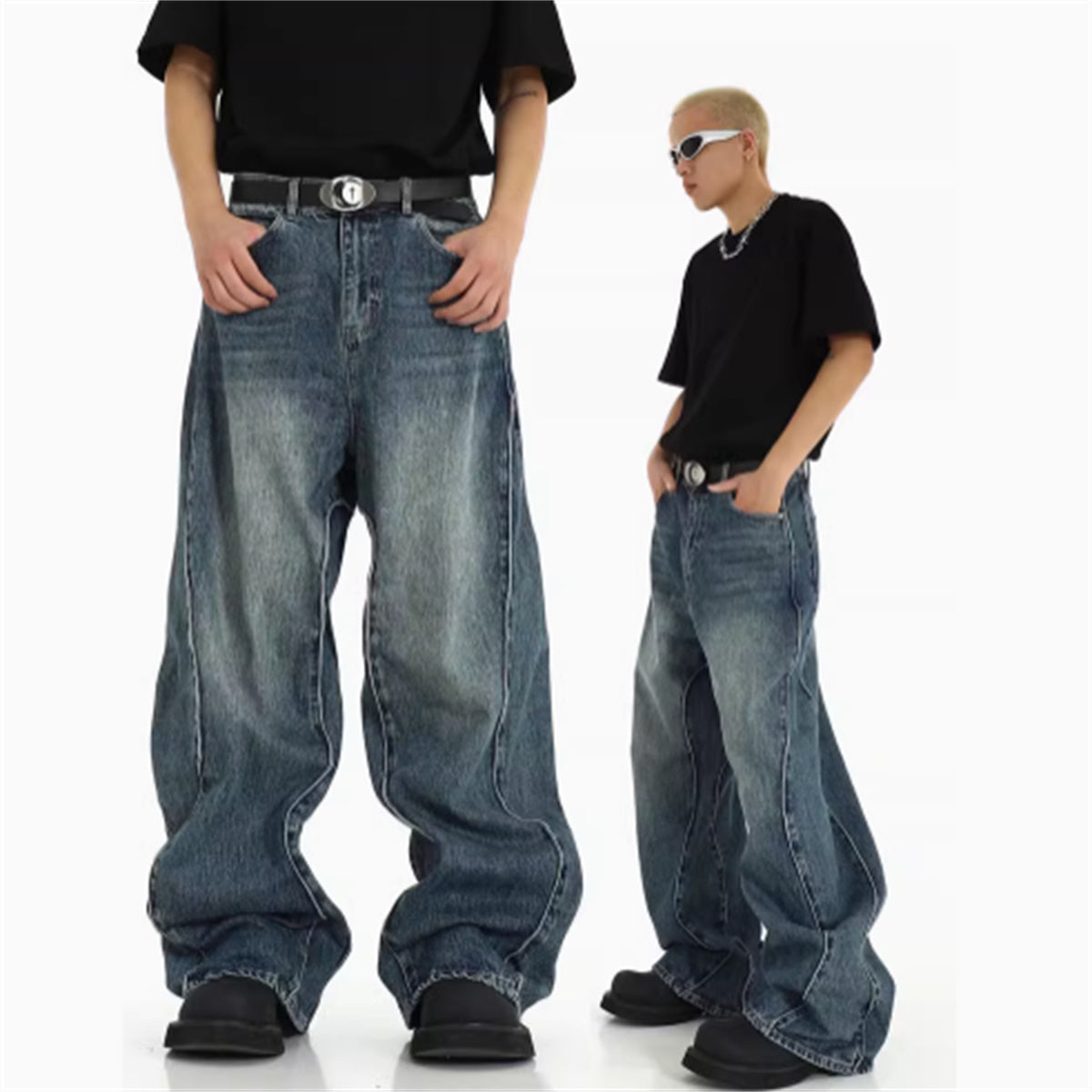 American High Street Heavyweight Irregular  Jeans