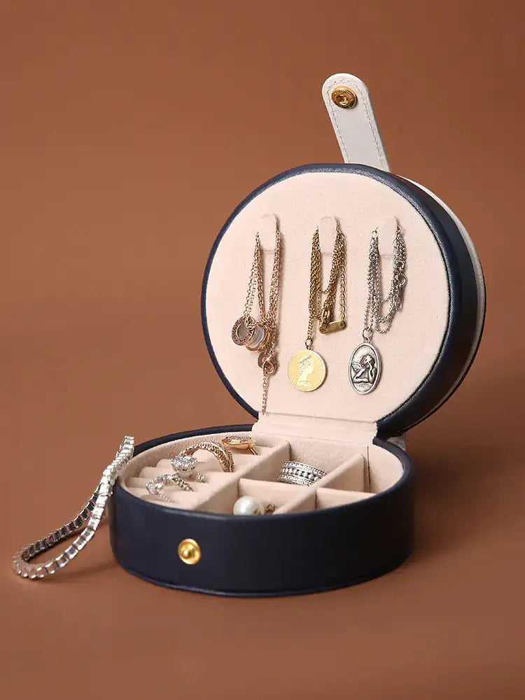 Portable Jewelry Box for Earrings and Necklaces, Minimalist