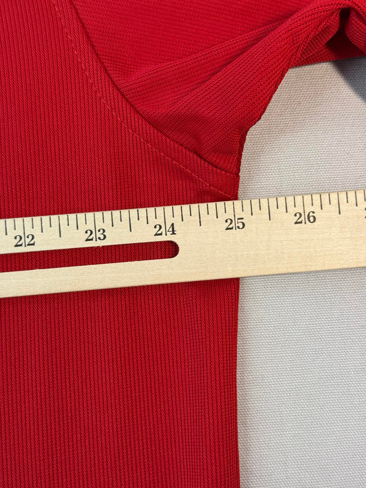 Adidas Soccer Jersey Red Thin 3 Stripes Center Hit XL