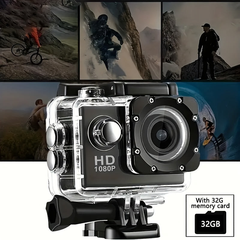 32GB 1080P 5MP Wide Angle HD Sport Action Camera – Perfect for Beginners with 2-Inch LCD Screen - Premium camera from Lizard Vigilante - Just $33.88! Shop now at Lizard Vigilante