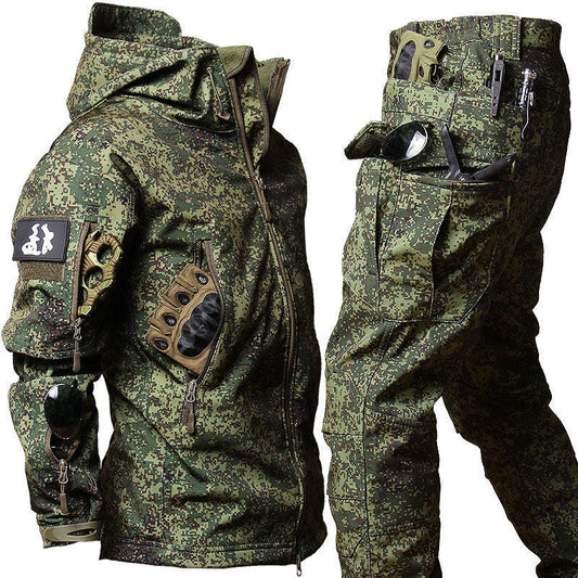 Winter Men's Camouflage Workwear And Assault Suit Set