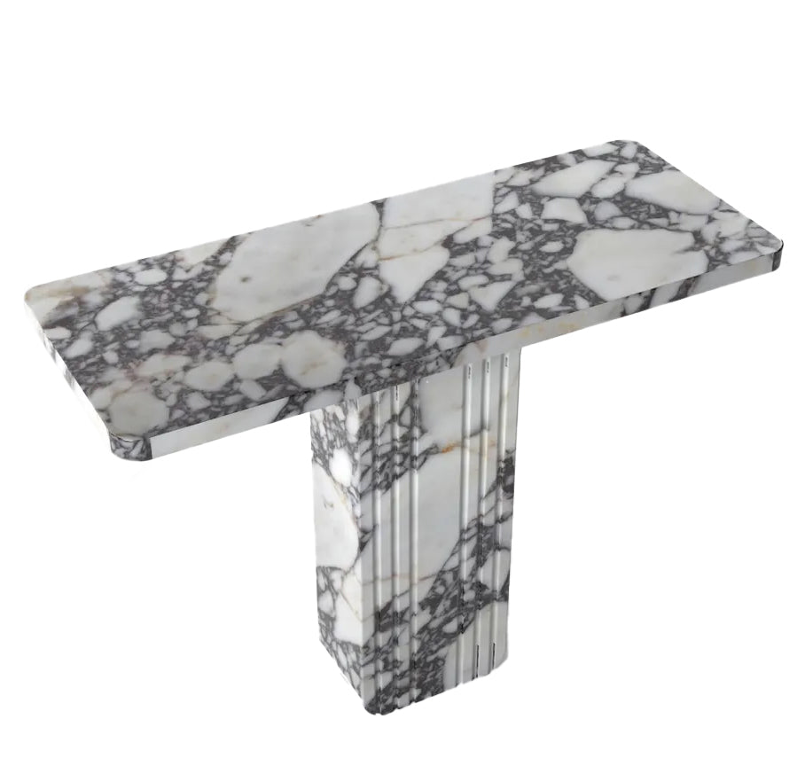 Calacatta Viola Marble Designer Console Polished (W)15" (L)40" (H)32"