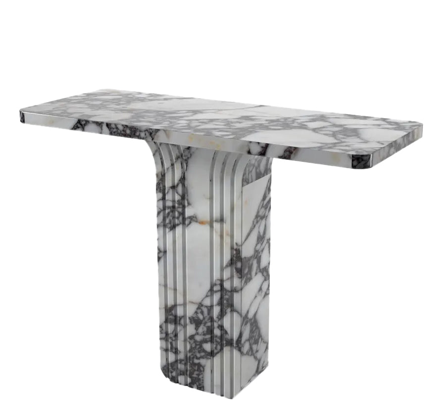 Calacatta Viola Marble Designer Console Polished (W)15" (L)40" (H)32"