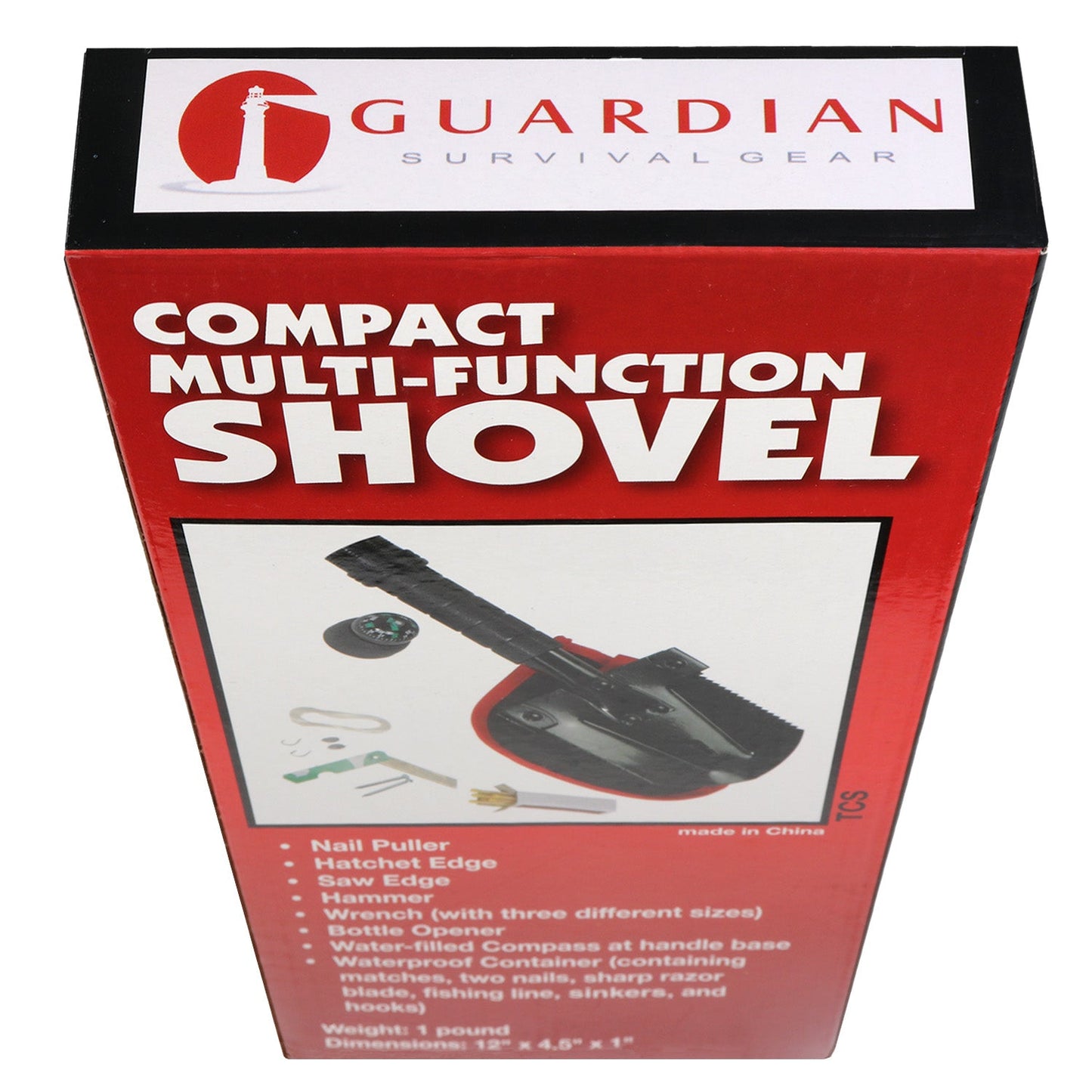 Compact Multi-Function Survival Shovel | Folding Tool with Compass & Survival Kit