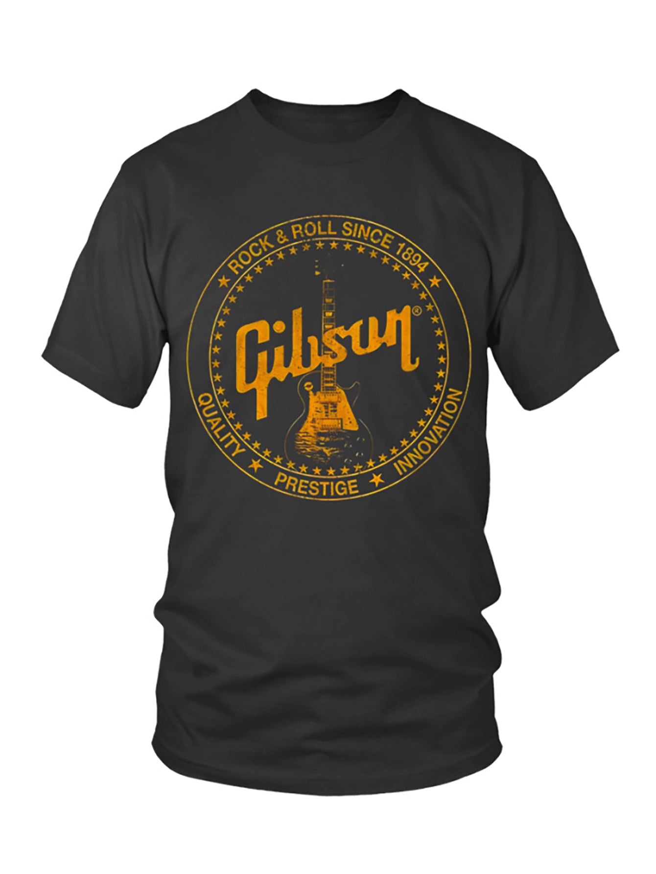 Stage-Ready, Gibson Les Paul Graphic Tee - 100% Cotton,, Casual Round Neck T-Shirt for All Seasons - Premium tee from Lizard Vigilante - Just $24.88! Shop now at Lizard Vigilante