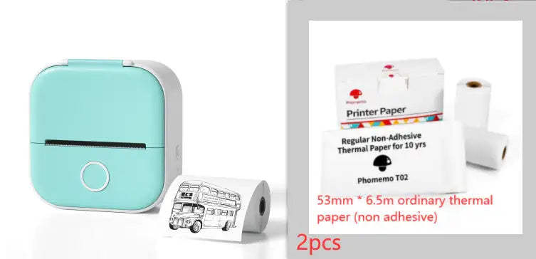 Portable Mini Printer for Students and Hobbyists, Bluetooth Thermal Label Printer