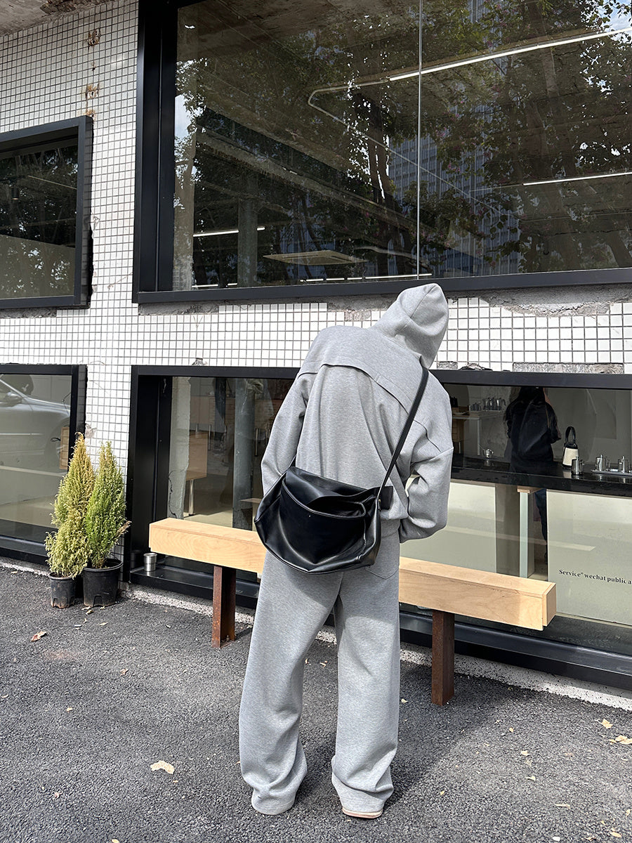 Men's Hoodie Sweater Pure Color All-matching Trousers Sports Suit