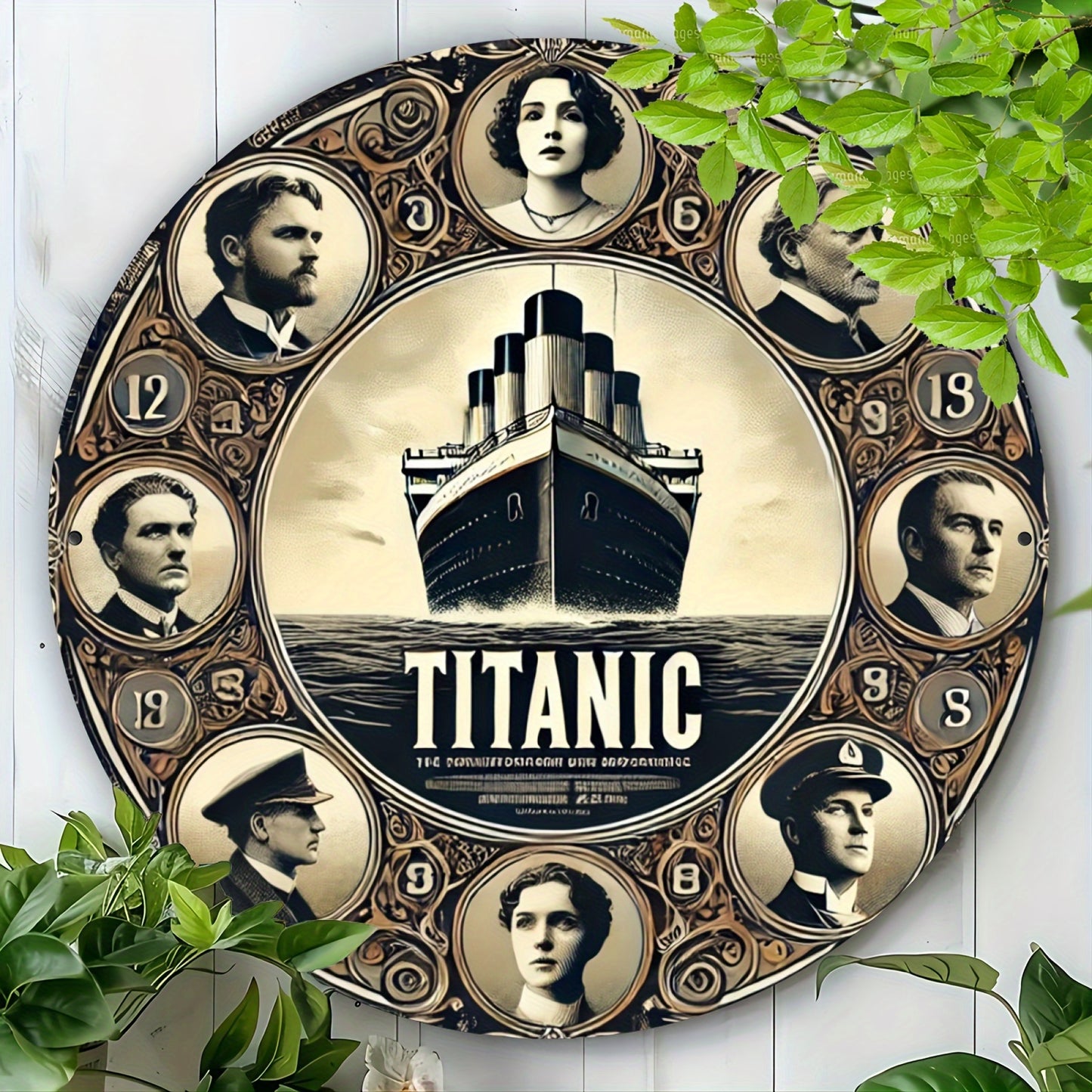 Titanic Inspired 8x8 inch Round Metal Sign - Aluminum Wall Art for Home & Office Decor, Durable Material, Ideal Gift for Living Room, Bar, Cafe, Indoor & Outdoor - Premium  from Lizard Vigilante - Just $19.99! Shop now at Lizard Vigilante