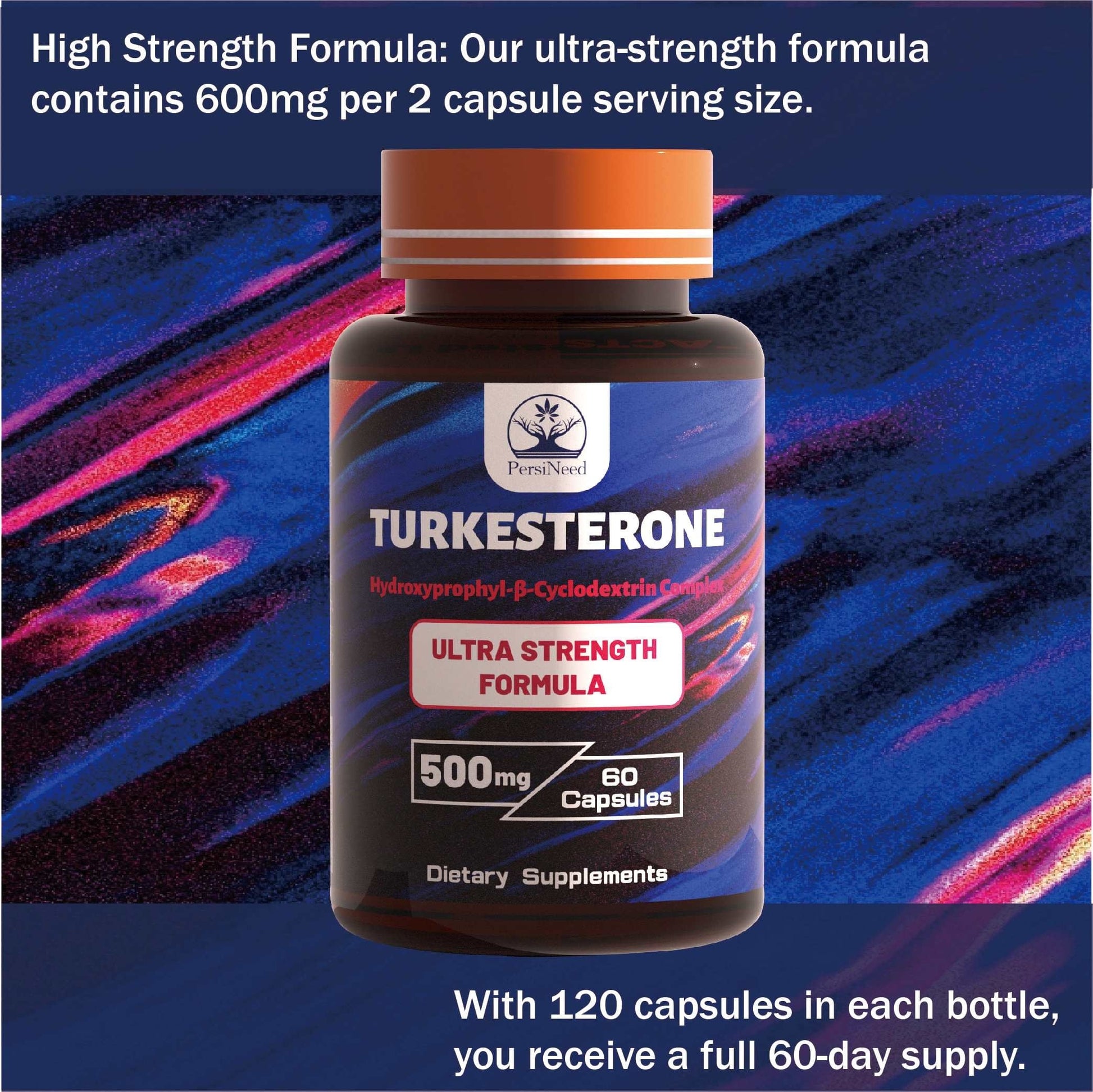 PERSINEED #1 Testosterone Support Supplement for Men – 2 Bottles Turkesterone, 60 Capsules, Boost Vitality & Performance Naturally - Premium Testosterone pills from Lizard Vigilante - Just $38.88! Shop now at Lizard Vigilante