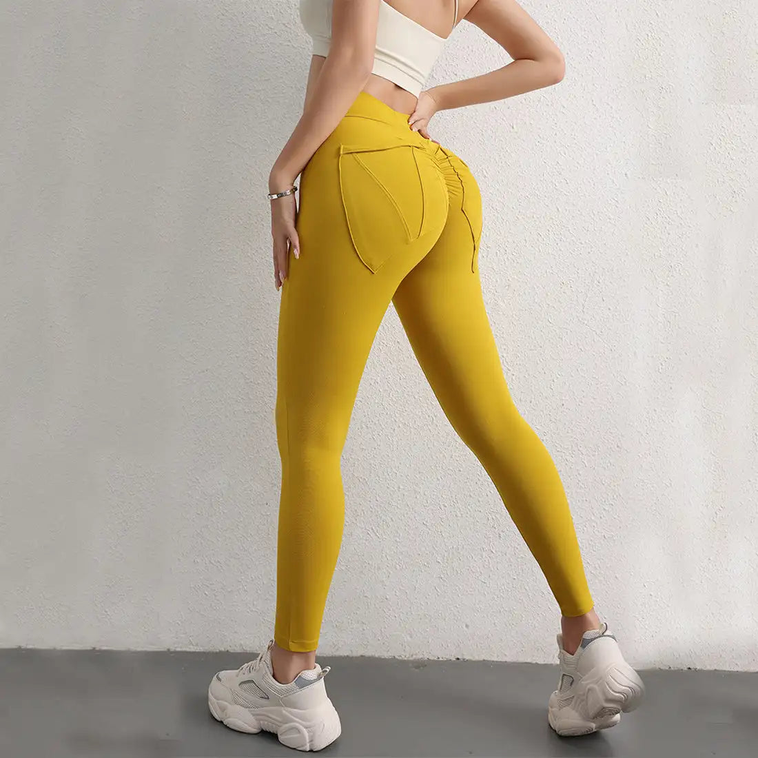 High Waist Hip Lift Yoga Pants With Pockets Women's Sports Fitness Trousers Leggings