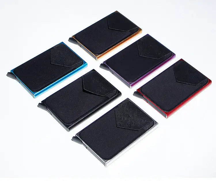 Metal Card Holder, Money Clip Aluminum Alloy Lycra Cloth