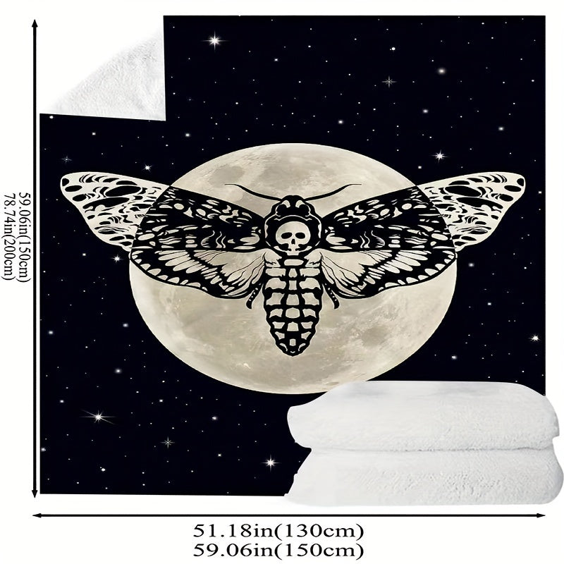 1pc Halloween Theme Blanket, Multi-purpose Gift Blanket, High-definition Printing Super Soft Flannel Blanket, Air Conditioning Blanket, Lunch Break Blanket