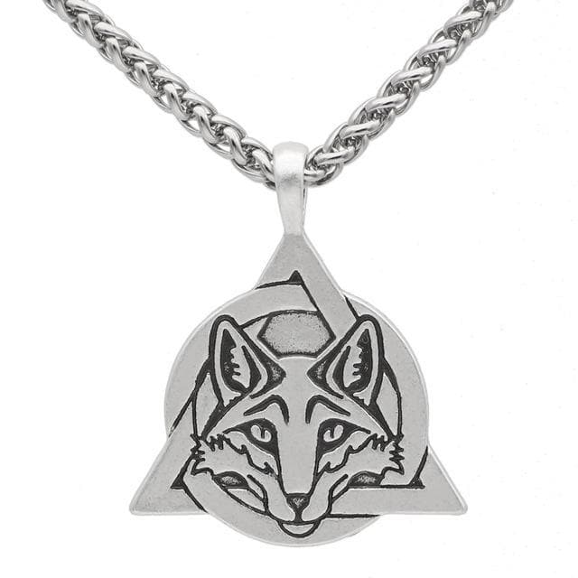 Celtic Slavic Fox Trinity Necklace