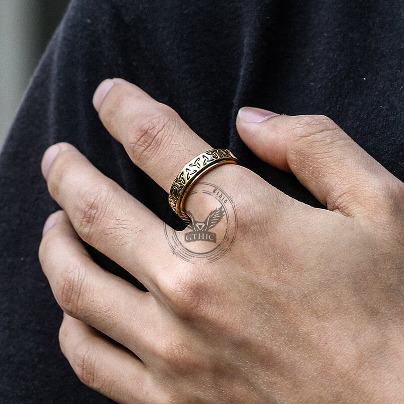 Celtic Knot Stainless Steel Spinner Ring