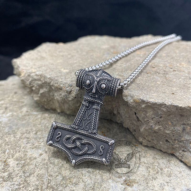 Celtic Knot Thor’s Hammer Stainless Steel Pendant