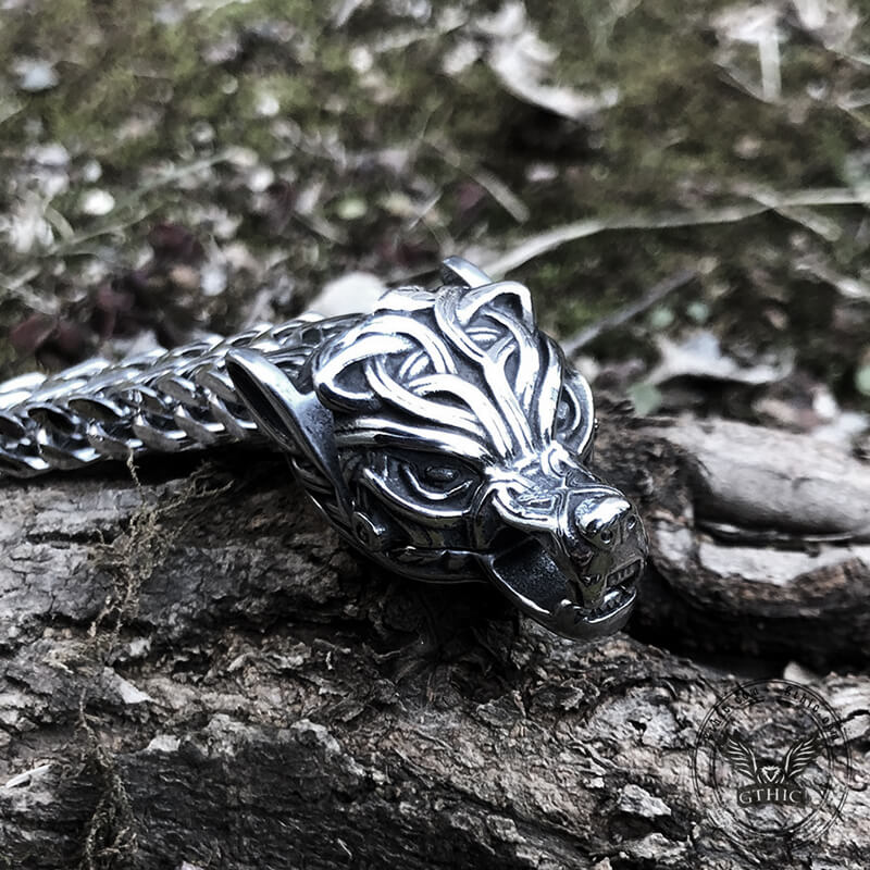Celtic Wolf Stainless Steel Animal Bracelet