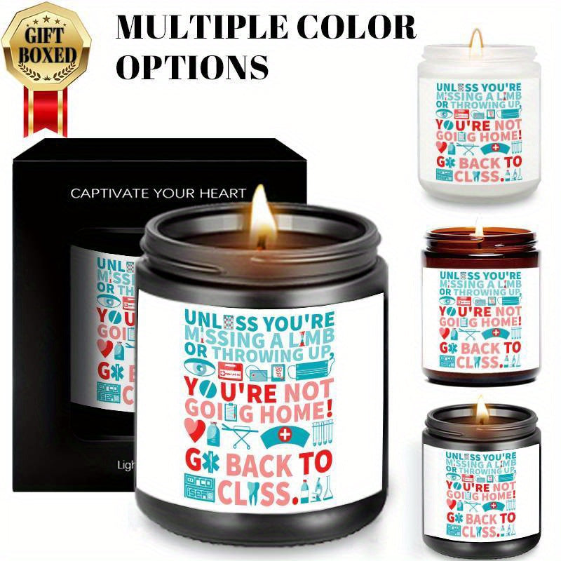 1pc Lavender Scented Candle Gift Idea, School Nurse Gifts, School Nurse Supplies, School Nurse Office Decorations Decors, School Nurse Appreciation Gifts, Gift For Women Men School Nurse, Gift Daily Funny Unique Meaningful It