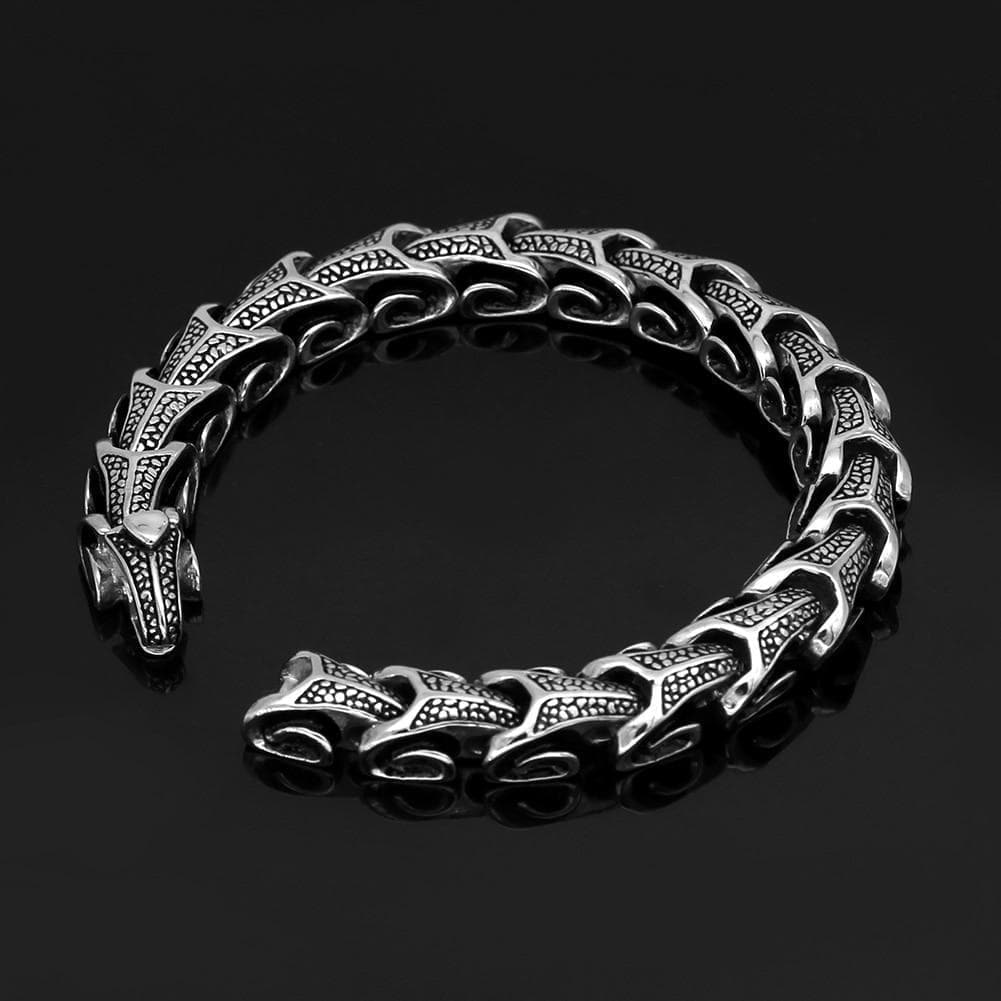 Vikings Dragons & Serpents Stainless Steel Bracelet