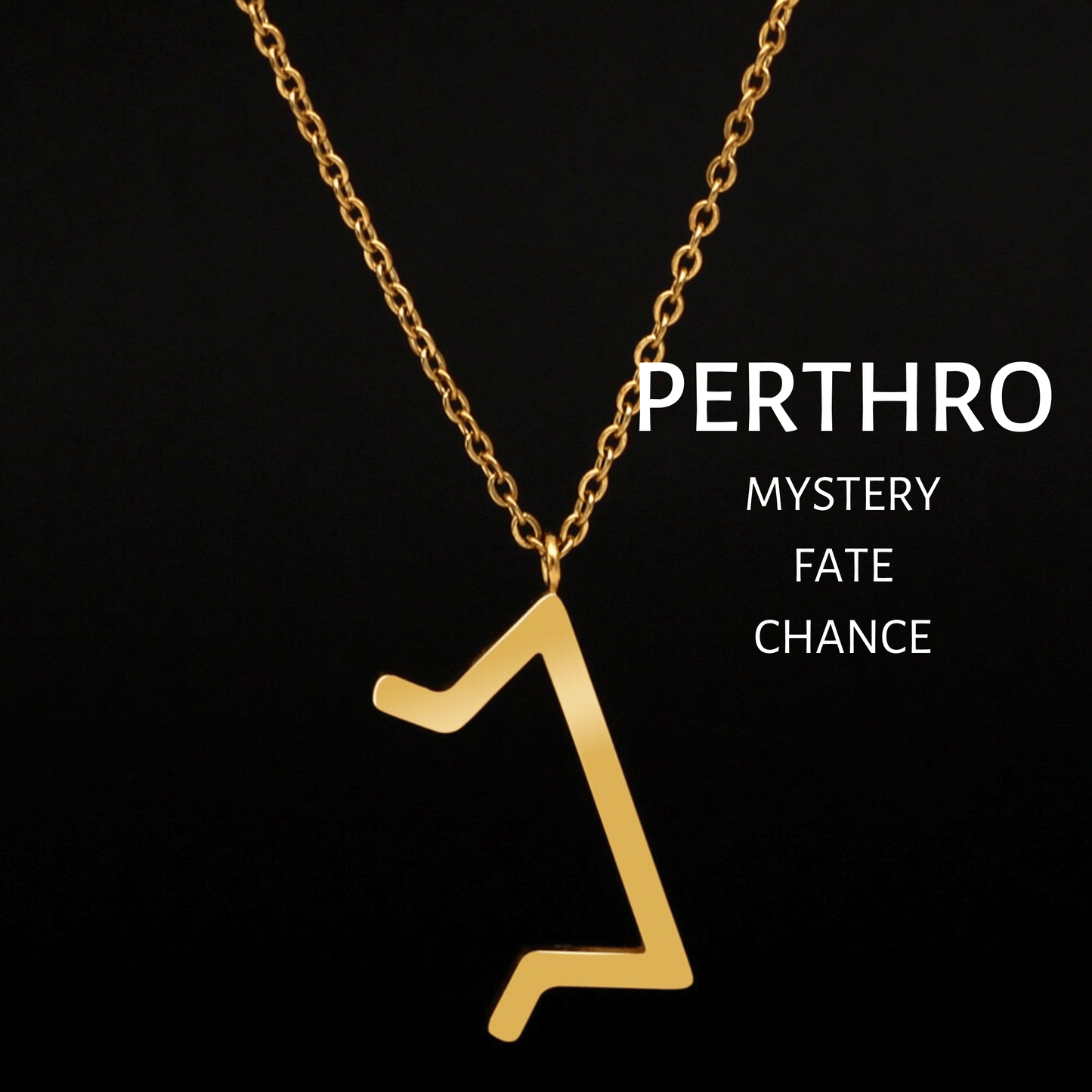 Viking Runes Tunic Stainless Steel Gold Necklaces