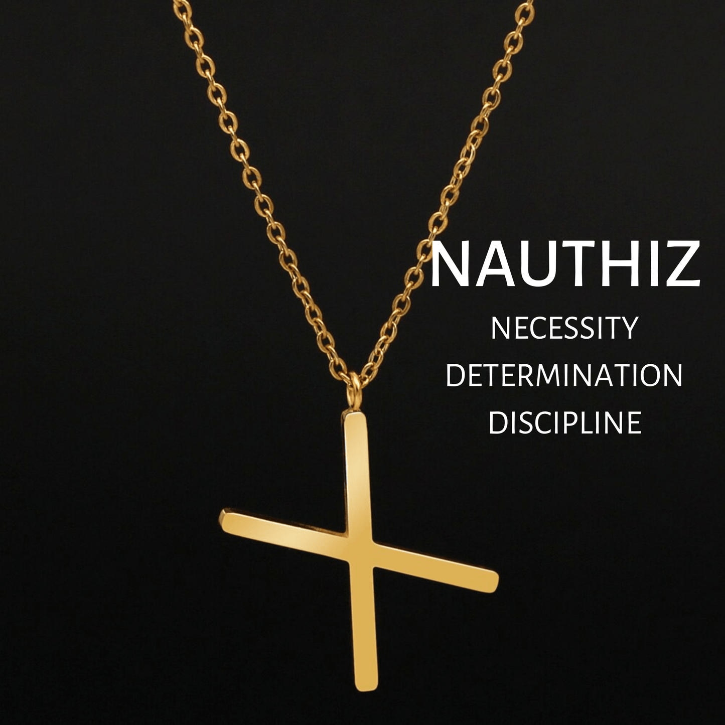 Viking Runes Tunic Stainless Steel Gold Necklaces