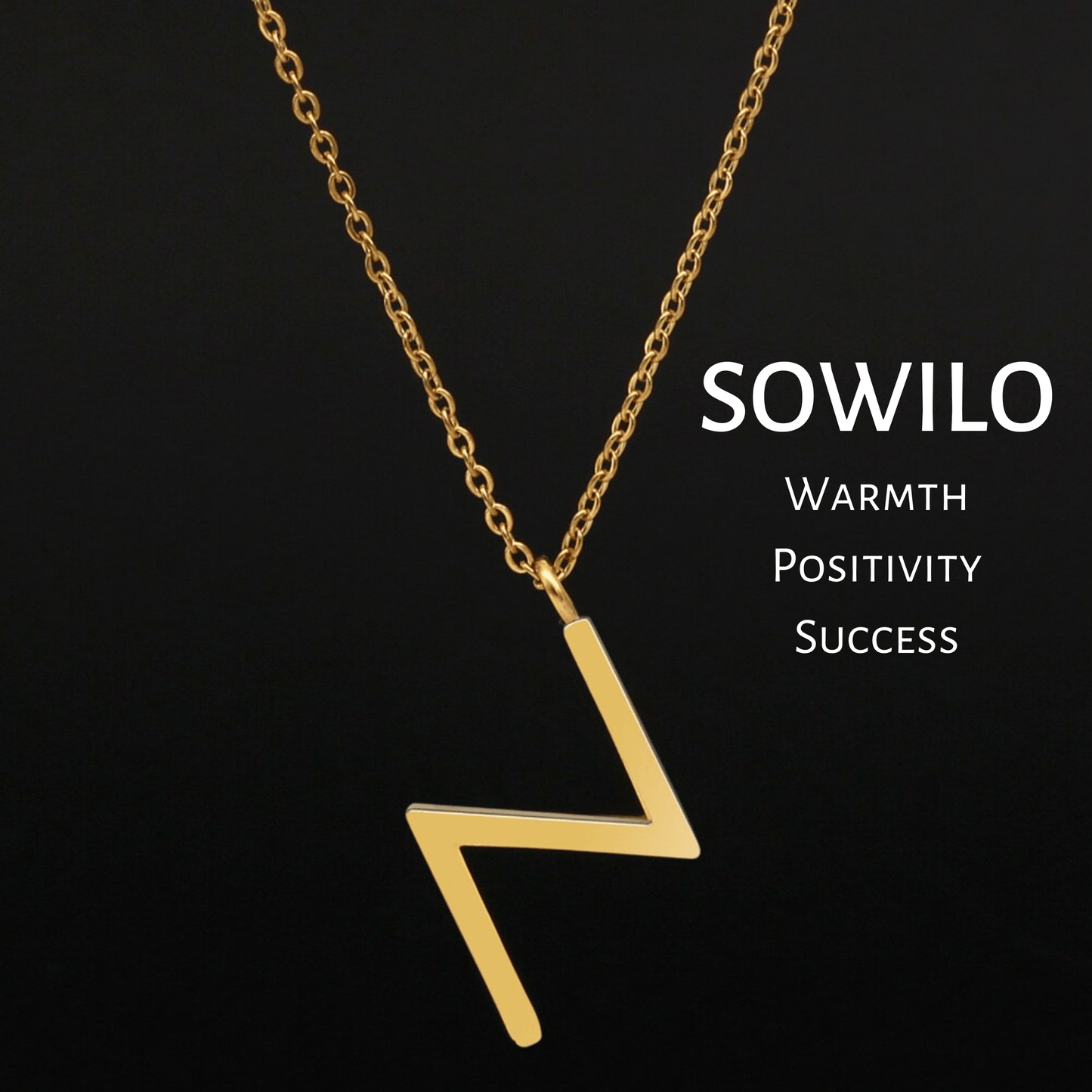 Viking Runes Tunic Stainless Steel Gold Necklaces