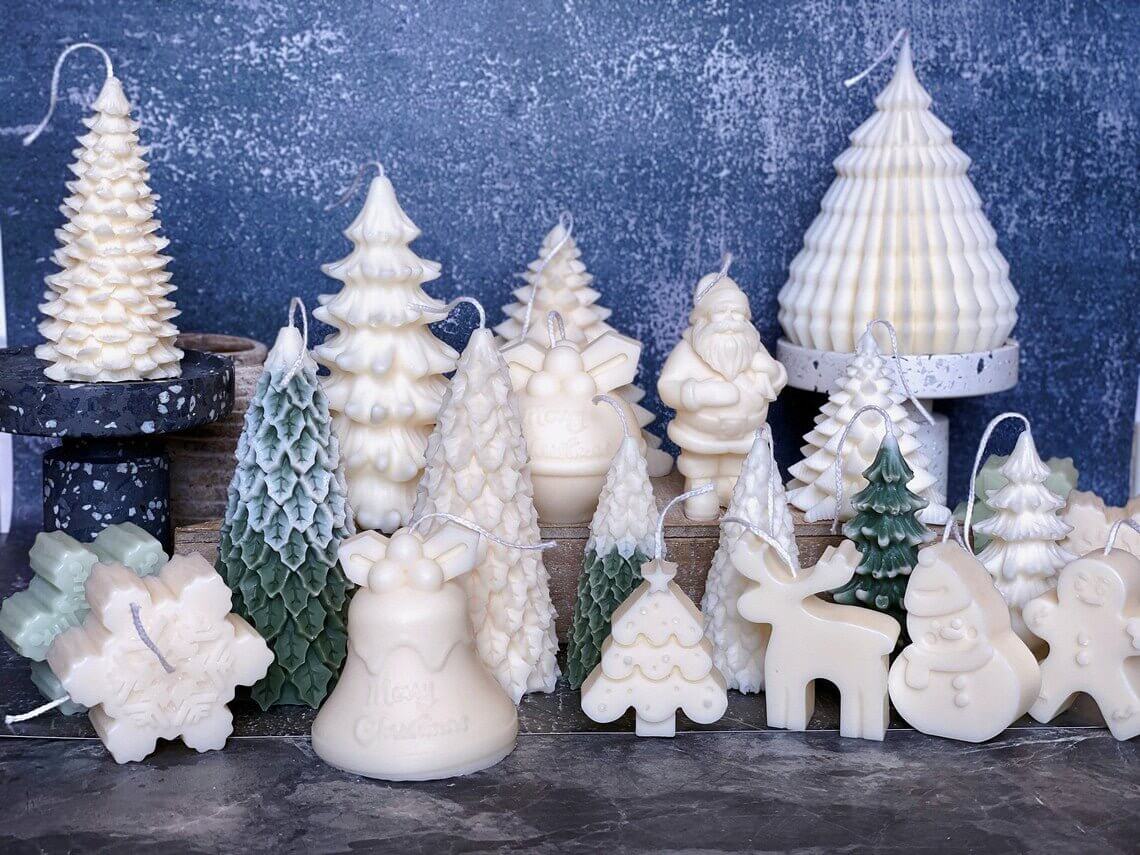 Christmas Fir Tree Candles - Festive Holiday Decor for Your Home