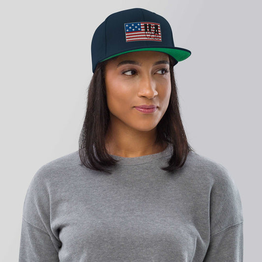 Display Your Patriotism Proudly with the Flag of U.S.A. Snapback Hat - Elevate Your Style with an All-American Cap! - Lizard Vigilante