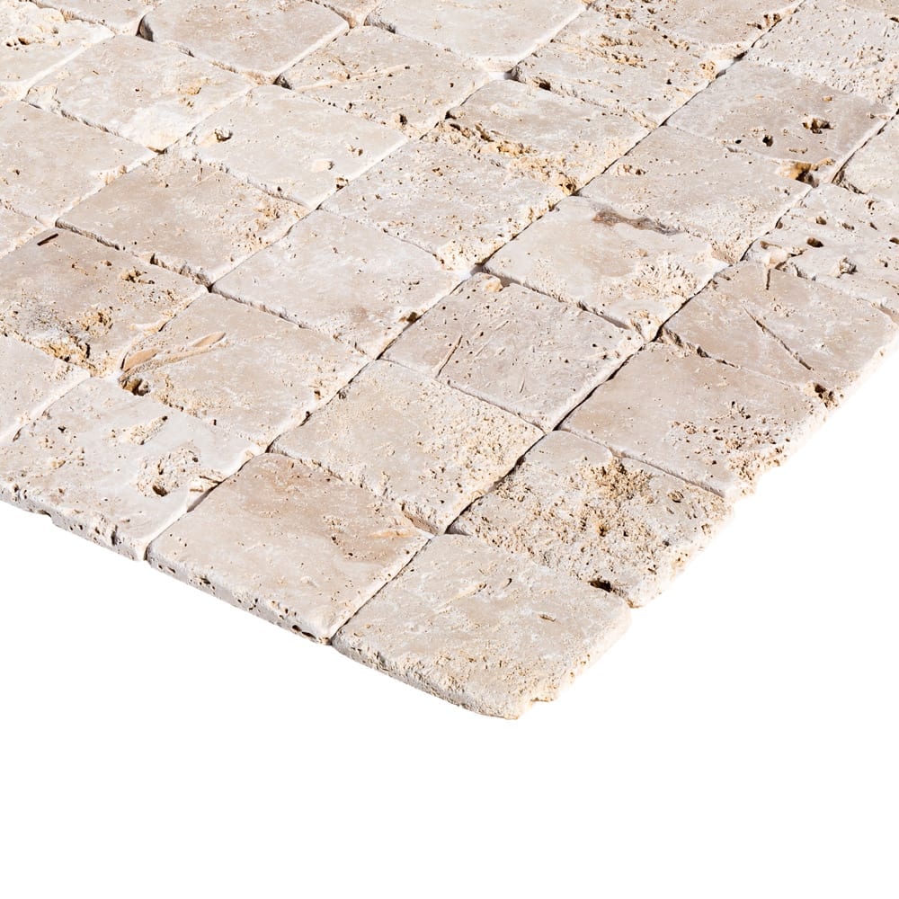 Rustic Beige Travertine Tumbled Floor and Wall Tile - Livfloors Collection