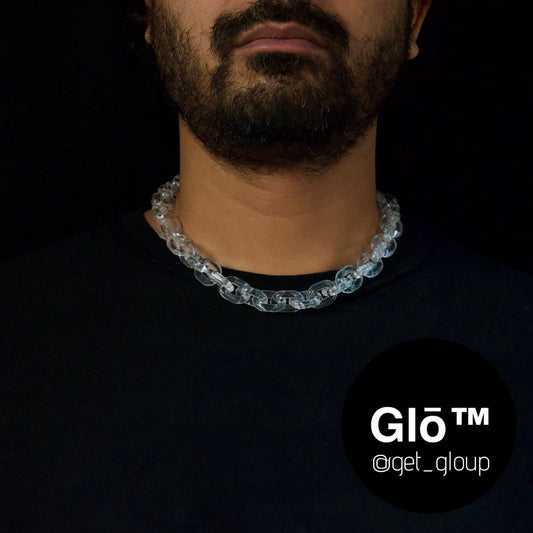 Clear Anchor Link Choker Acrylic glass Chain