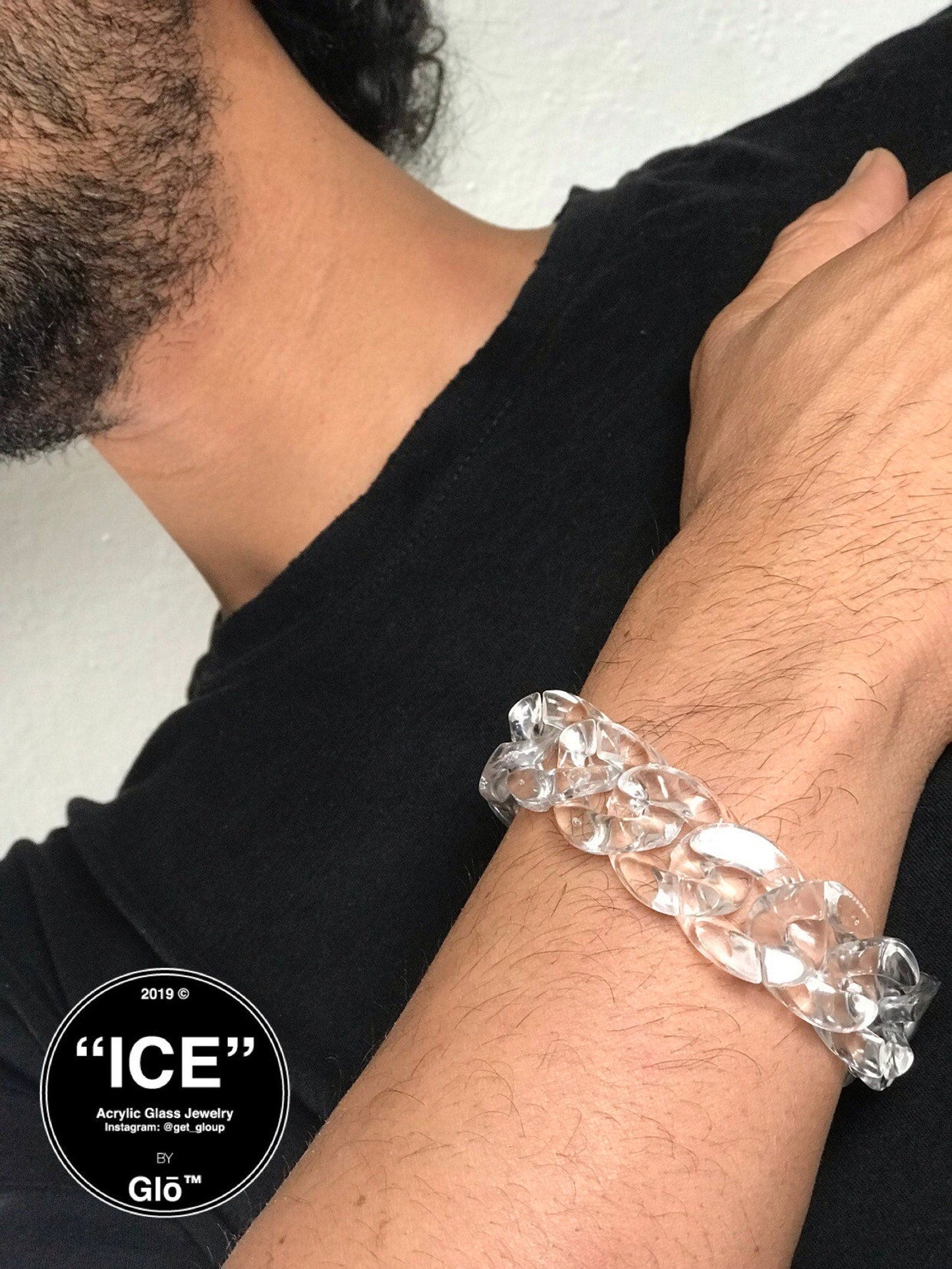 Clear Large Cuban Link Bracelet | Bold and Contemporary Jewelry