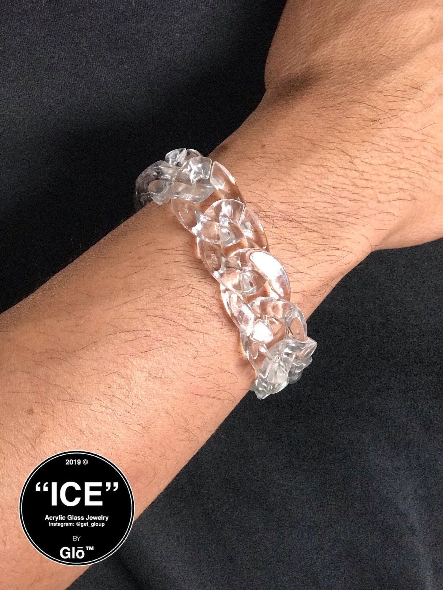 Clear Large Cuban Link Bracelet | Bold and Contemporary Jewelry