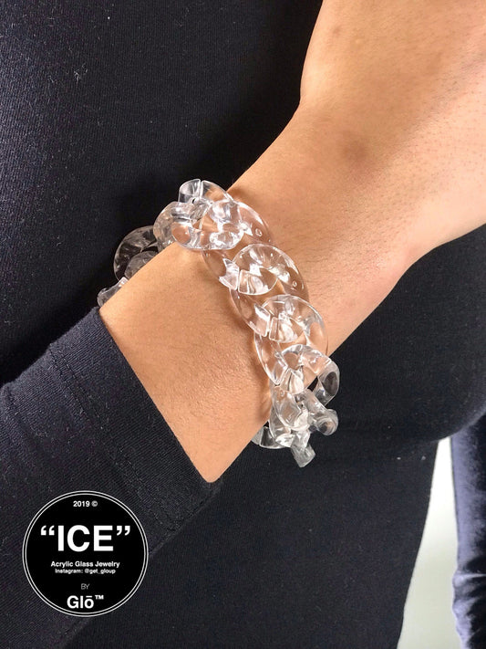 Clear Large Cuban Link Bracelet | Bold and Contemporary Jewelry