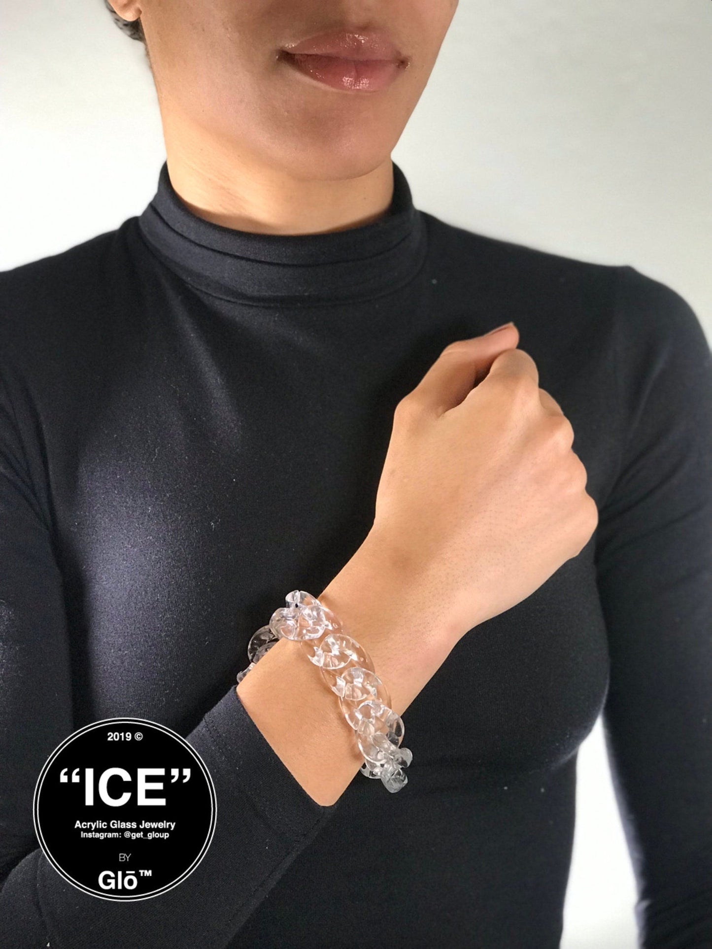 Clear Large Cuban Link Bracelet | Bold and Contemporary Jewelry