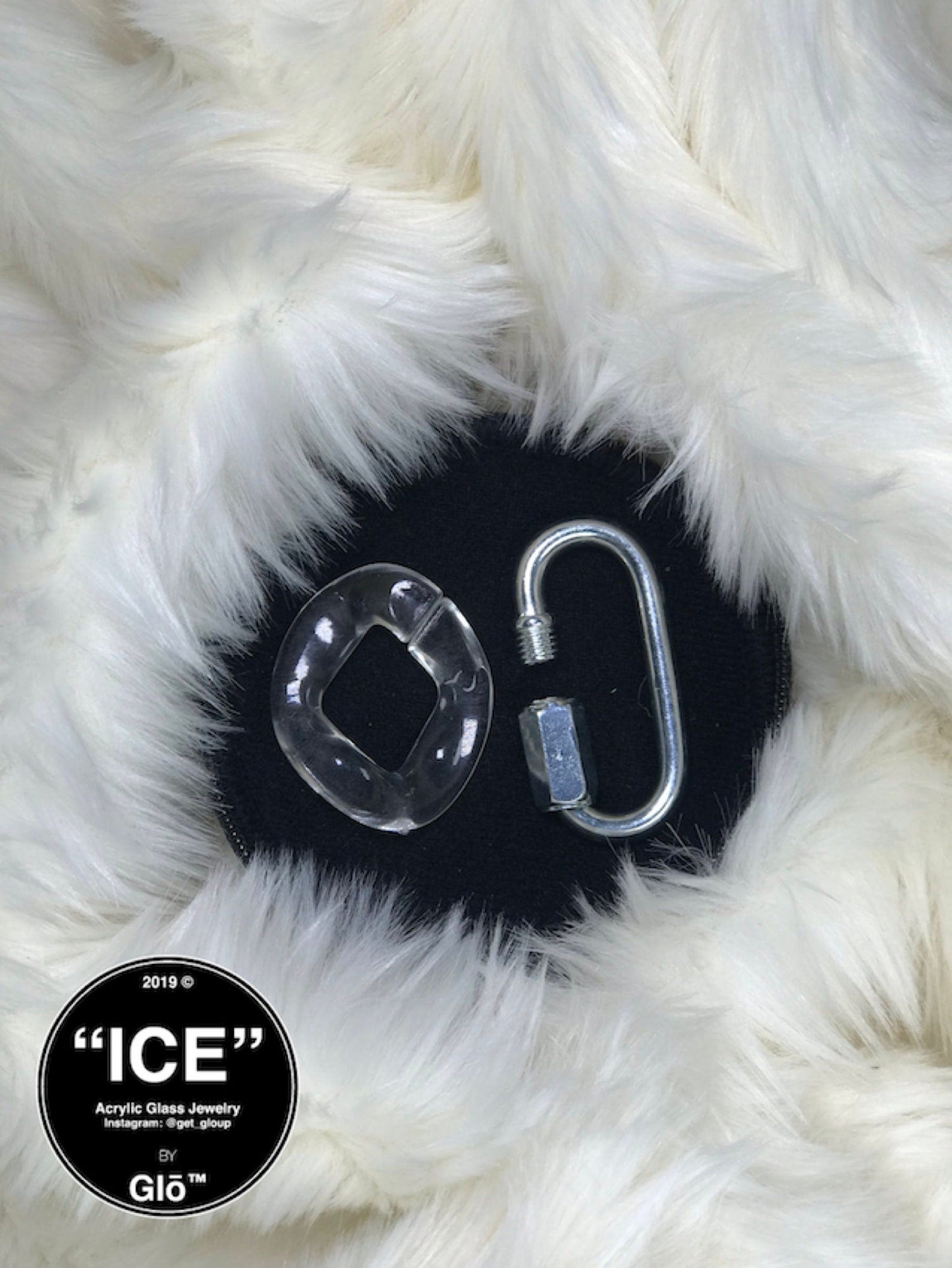 Clear XL Curb Link Necklace. Acrylic glass Chain.