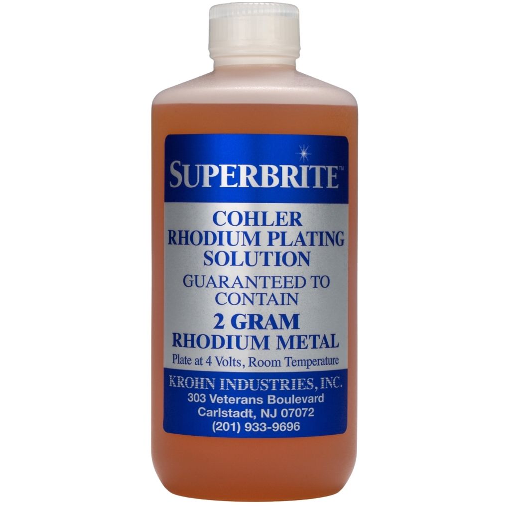 Cohler Superbrite Rhodium "White Gold" Bath Plating Solution