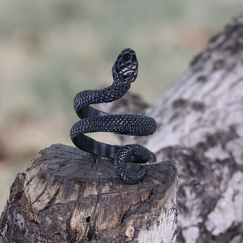 Coiled Snake Stainless Steel Ring