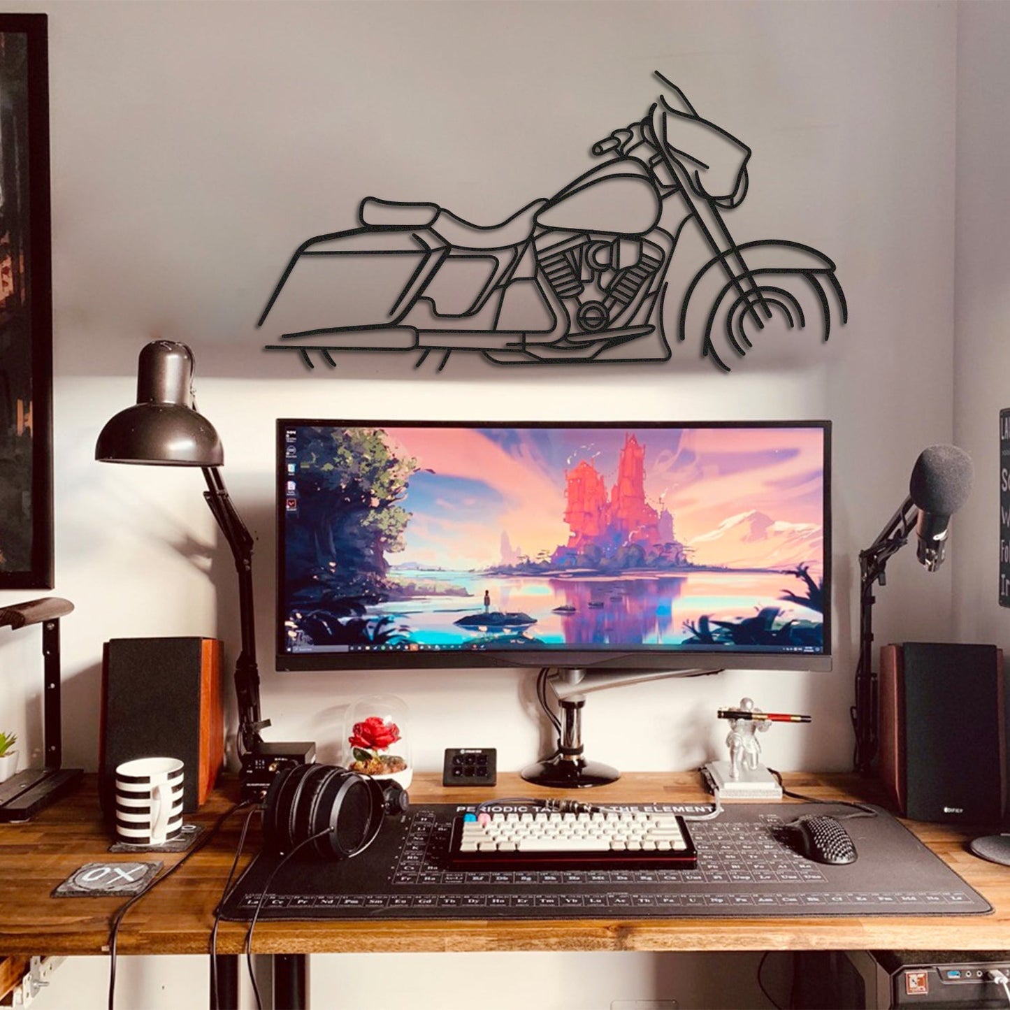 Harley Davidson Street Glide Metal Motorcycle Wall Art - MT1094