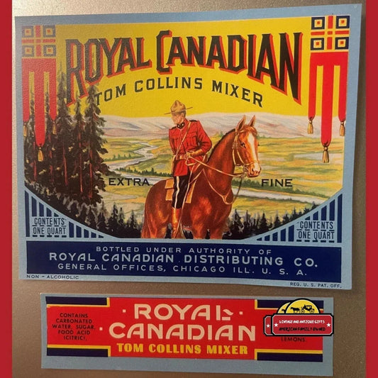 Rare Antique Canadian Tom Collins Mixer Labels Unearthed