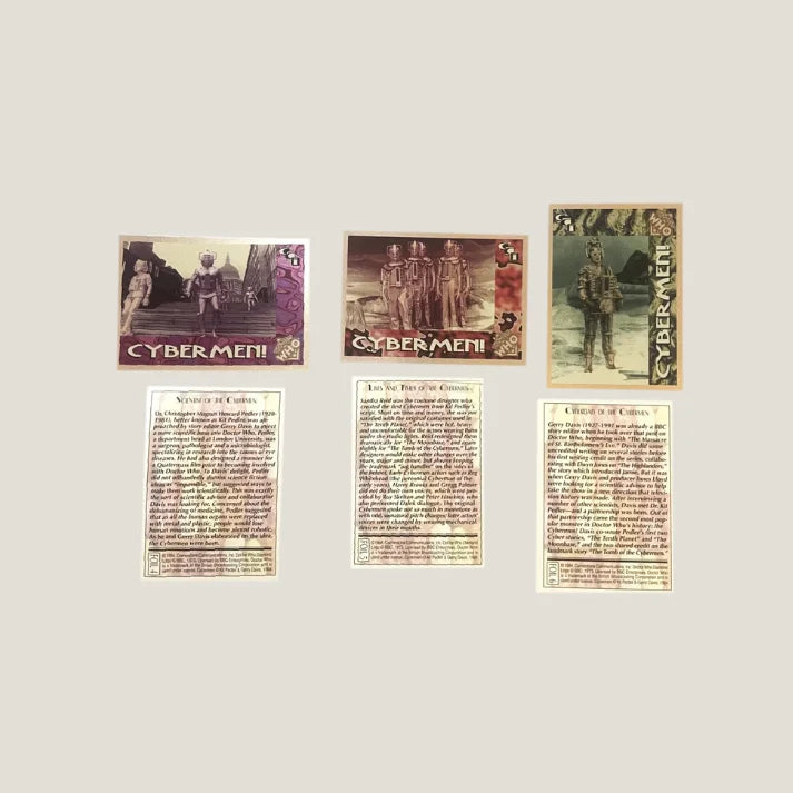 Combo 1990s Doctor Who Cybermen Trading Cards Unleashed